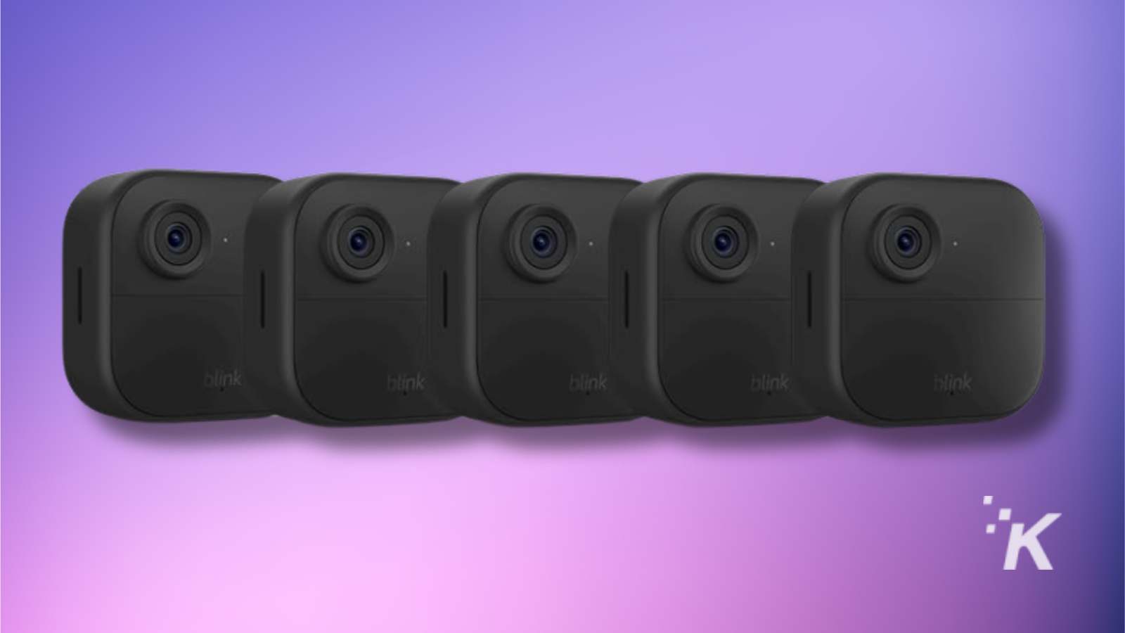 Amazon Blink outdoor and indoor cameras alongside the Blink Sync Module hub